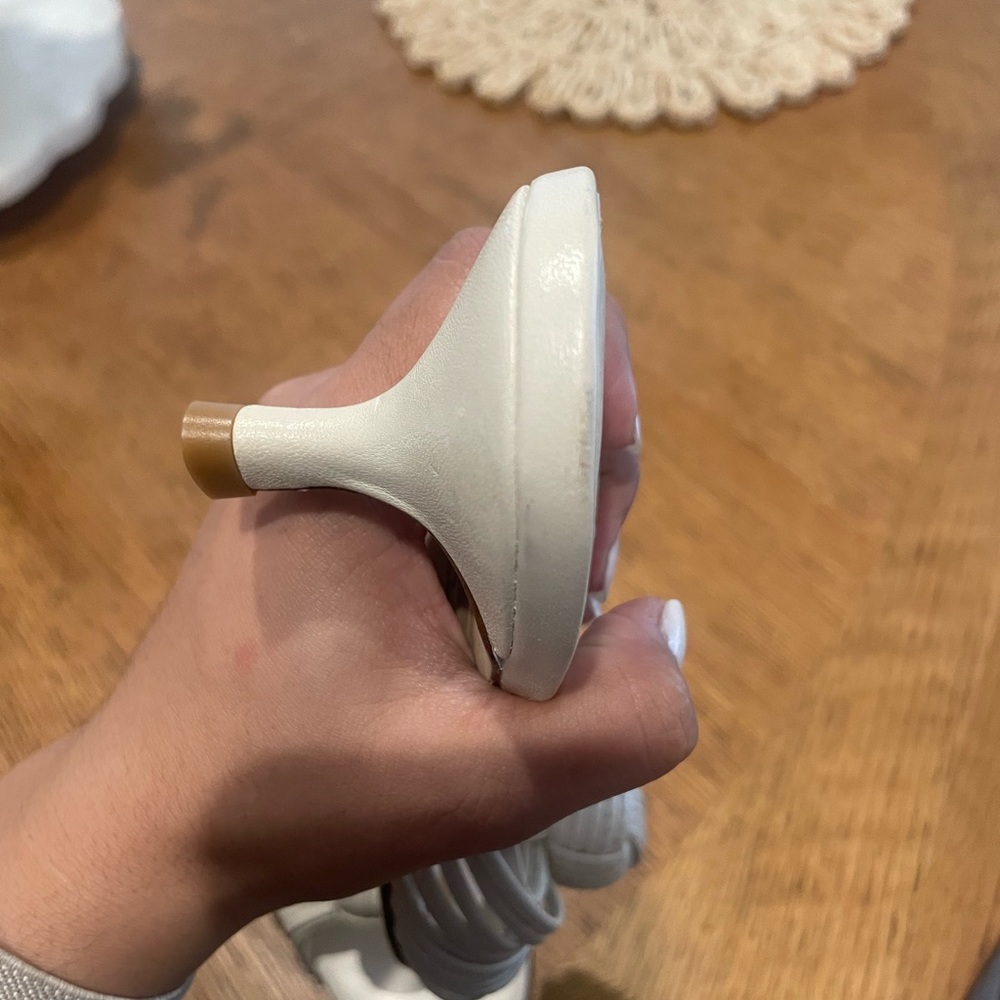 Larroude Cream Knotted Heels - Picture 9 of 9
